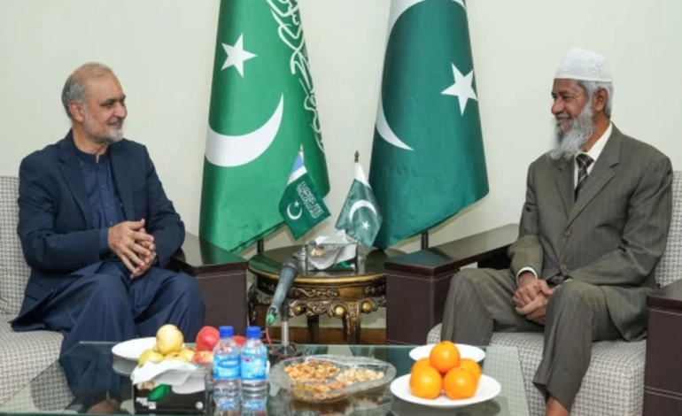  ڈاکٹر ذاکر نائیک کی منصورہ آمد، امیر جماعت اسلامی حافظ نعیم الرحمان سے ملاقات